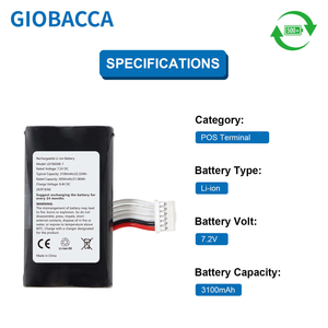 OEM <b>Battery</b> Factory 7.2V 3350mAh Lithium Ion <b>Battery</b> LK18650K-1 For ingenico DX8000 Replacement Pos <b>Terminal</b> - Product Image 3