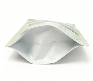 Sacs verticaux en feuille d'aluminium vert et marron en poudre de racine/fruit de fleur, imprimés, biodégradables et réutilisables, résistants à l'humidité, personnalisables - Product Image 3