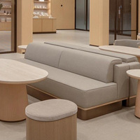Meubles commerciaux en bois massif écologique pour hall d'hôtel et chambre : Canapé individuel, Table basse, Chaise de loisirs, Banquette canapé