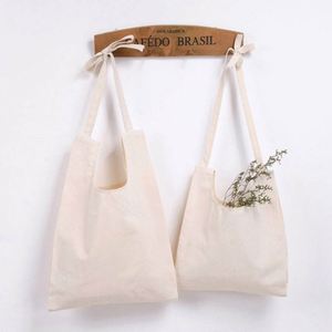 Pocket Custom Minimalist Shopping Personalized Recyclable Canvas Cotton Tote <b>Bag</b> With Logo - Product Image 3
