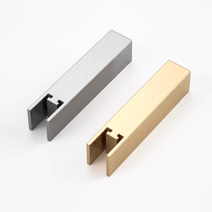 Tige <span class=keywords><strong>de</strong></span> suspension carrée en alliage d'aluminium pour placard, <span class=keywords><strong>bride</strong></span> argentée épaissie pour passe-vêtements et tige <span class=keywords><strong>de</strong></span> séchage d'armoire - Product Image 6