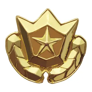 Benutzer definierte Metall Emblem 3D Firmenlogo Marke geprägt goldene Anstecknadel Uniform Kleidung Brosche Brust Hut Abzeichen