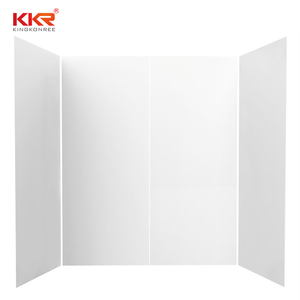 KKR de baño de Hotel paredes de piedra ducha envolvente gris blanco ducha de mármol panel de pared - Product Image 3