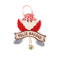Décorations de Noël suspendues en tissu rouge écologiques, décorations festives pour les fêtes, décorations de Noël pour la maison, fournitures pour fêtes de Noël