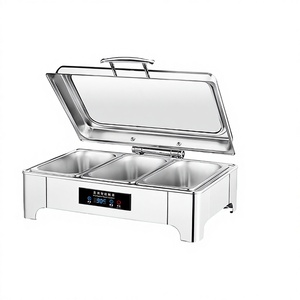 <span class=keywords><strong>Scaldavivande</strong></span> RRR in Acciaio Inox con Riscaldatore <span class=keywords><strong>Elettrico</strong></span>, Capacità 9L, Chafing Dish per Catering e Servizio - Product Image 4