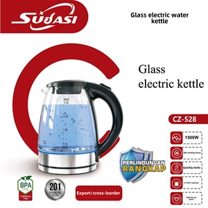 <span class=keywords><strong>Hervidor</strong></span> eléctrico Lianjiang de vidrio de borosilicato con luz azul de 1,8 l, <span class=keywords><strong>hervidor</strong></span> eléctrico doméstico transfronterizo con pantalla LED de alta potencia de 1500W - Product Image 4