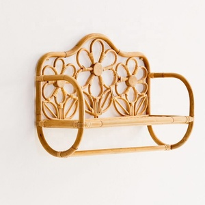 <span class=keywords><strong>Étagère</strong></span> murale flottante en rotin et en <span class=keywords><strong>osier</strong></span> pour la décoration de la maison urbaine - Product Image 4