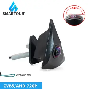Caméra de recul Smarttour Ahd pour VW Passat Golf/ Polo/Tiguan/Jetta Pol HD objectif Fisheye CCD vue de face caméra Logo avant