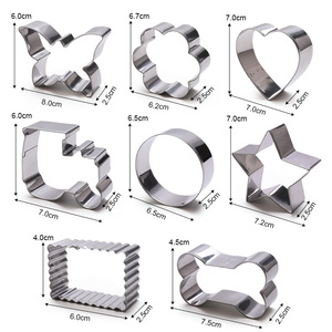 Köpek kemik şekli kurabiye kalıbı set dahil 8 adet paslanmaz çelik kurabiye kesici bisküvi kesici - Product Image 5