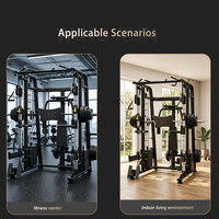 Máquina Smith Multifuncional Comercial con Sistema de Poleas y Cables Cruzados para Entrenamiento de Fuerza CE YR-H004