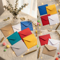 Enveloppes de cartes de vœux vintage en papier kraft, disponibles en blanc pur/jaune/vert/argent/rouge/bleu, pour l'envoi professionnel et artistique