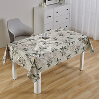 Nappe en PVC métallique brillant RNPT, motif botanique, avec support tissé, imperméable et anti-taches, pour table de repas extérieure