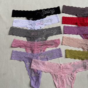 Mutandine in pizzo Sexy da donna con motivo solido a vita bassa Biancheria intima in Nylon lavorata a maglia tinta unita per adulti per periodi - Product Image 2