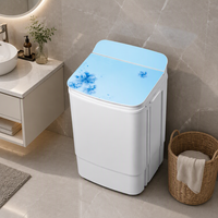 Mini-lave-linge compact à cuve unique, portable, 200W, lave-linge électrique pour sous-vêtements, chaussettes, vêtements de bébé, usage domestique