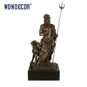 Wondecor Plutão trava a estátua de bronze de Cerberus