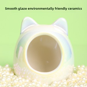 Maison de refroidissement en céramique pour <span class=keywords><strong>hamster</strong></span>, nid de protection contre la <span class=keywords><strong>chaleur</strong></span> estivale pour le sommeil et le retrait des petits animaux - Product Image 1