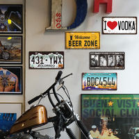 Venta al por mayor personalizado 15*30cm en relieve impreso matrícula Vintage Retro coche Motor decorativo cartel de chapa con grandes descuentos