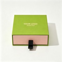 Boîte cadeau de gros pour bijoux, emballage personnalisé en velours pour bagues, boîte à bijoux avec logo, boîte à boucles d'oreilles à tiroir coulissant