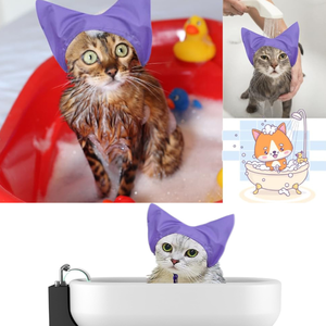 कई रंग तैराकी सुरक्षा कान वाटरप्रूफ सिर कवर सौंदर्य विरोधी काटने वाली बिल्ली वाटरप्रूफ शॉवर कैप - Product Image 5