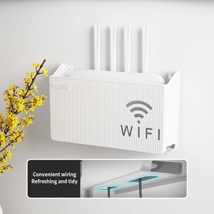 Wireless WIFI Home Router <strong>Storage</strong> Box <strong>Wall</strong> Mounted Set-Top TV Rack <strong>Bedroom</strong> &amp; Living Room Sorting <strong>Storage</strong> Made of Durable Plastic - Product Image 3