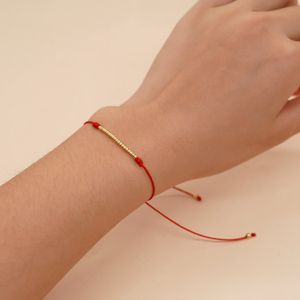 Braccialetto dell'Amicizia Fatto a Mano Resoul, Perline Placcate Oro, Regolabile, Minimalista, Gioiello per Migliori Amiche, Regalo per Soul Sister - Product Image 5