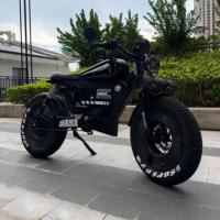 Vélo électrique à gros pneus, style rétro, suspension intégrale, pour adultes, autonomie 200 km, en promotion