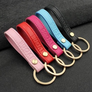 Zhongshan Oneway Oem Wholesale China Cheap Custom Red Blue Black Men Women Car Metal PU Leather Eco-friendly Durable Keychain - Product Image 5