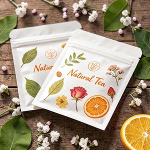 Emballage alimentaire en papier kraft PLA biodégradable écologique imprimé sur mesure de haute qualité pour sachets de thé en vrac à base de plantes - Product Image 1