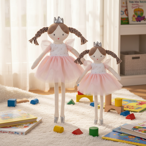 Bambole Ballerine Morbide Personalizzate Fatte a Mano per Bambine, Bambola di Pezza Principessa con Tutù <span class=keywords><strong>Rosa</strong></span> - Product Image 2