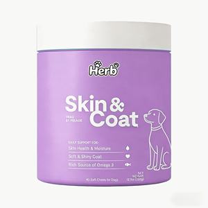 อาหารเสริมสุขภาพสัตว์เลี้ยงแบบเคี้ยวเนื้อนุ่ม รสแซลมอน สำหรับบำรุงผิวหนังและขน ผลิตแบบ OEM/ODM รับผลิตภายใต้แบรนด์ของคุณ - Product Image 1