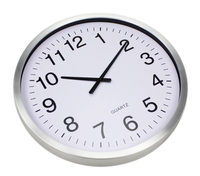 Horloge murale circulaire en métal de 20 pouces, horloge à quartz domestique, montre murale, mouvement silencieux, mouvement d'horloge à quartz