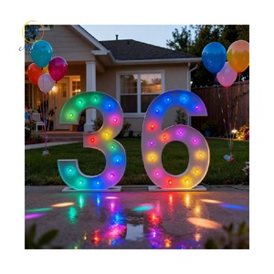 Letras Decorativas de 4 Pies para Exteriores, Letras Grandes de Metal con la <span class=keywords><strong>Palabra</strong></span> 'Love', Letras Gigantes con Luces LED RGB para Bodas, Cumpleaños y Fiestas - Product Image 1