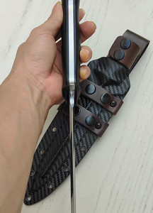Couteau de poche à lame fixe personnalisable HK Brand OEM EDC DIY pour la chasse, lame en acier inoxydable, manche G10, longueur totale 160 mm - Product Image 2