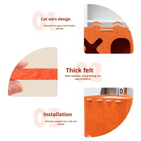 Maison à chat murale double couche en feutre, lit vertical pour chat avec griffoir, nid pour animaux de compagnie toutes saisons