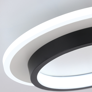 Lampadario Moderno Rotondo a <span class=keywords><strong>LED</strong></span> Minimalista Plafoniera da Soffitto per Ufficio e Soggiorno - Product Image 4