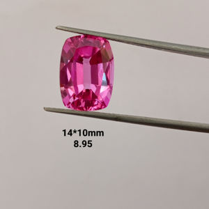 Zafiro Rosa Cultivado en Laboratorio, Corte Cojín, Gema Suelta, Calidad Premium, Tamaño Calibrado, Color Rosa Intenso, Para la Elaboración de Joyería Fina - Product Image 1