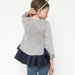 Dropshipping ropa al por mayor cuello redondo Patchwork en blanco alta calidad sudaderas producción - Product Image 2