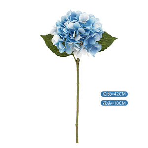 Flor de Hortensia Artificial de Tallo Único, Flor de Seda con Tacto Natural, Decoración para Bodas y Hogar, Blanca, Rosa, Azul - Product Image 5