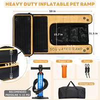 59x31.5x12 pouces flottant piscine pour animaux de compagnie escaliers chien piscine bateau échelle d'eau gonflable chien piscine rampe
