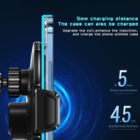 Nouveauté Support de téléphone de voiture à fixation magnétique transparente en verre trempé pour grille d'aération Charge rapide 15W Chargeur de voiture sans fil