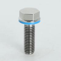 Tornillos Hexagonales Higiénicos SUS316 Sin Grietas con Anillo de Sellado Azul, Fijación Autosellante para Maquinaria de Alimentos y Farmacéutica