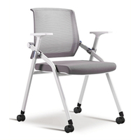 Chaise d'étude pliable ergonomique moderne pour bureau, conférence, atelier
