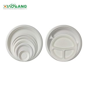 Vente en gros bon marché <span class=keywords><strong>Assiette</strong></span> de bagasse de canne à sucre écologique de 9 pouces jetable <span class=keywords><strong>Assiette</strong></span> biodégradable à <span class=keywords><strong>trois</strong></span> grilles 3 <span class=keywords><strong>compartiments</strong></span> - Product Image 1