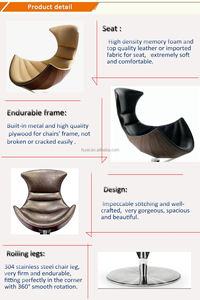 Fauteuil inclinable en cuir pivotant à dossier haut Accent Lund & Paarmann Fjords Lobster - Product Image 5