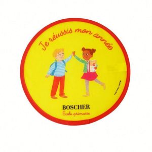 Ventilateur pliant rond en nylon doux personnalisé avec logo, idéal pour les enfants - Vente chaude - Product Image 2