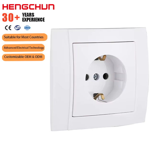 European Standard Wall Socket 250V 16A Smart Switches and Sockets Electrical Outlet Fireproof PC Panel ABS Housing