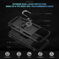 Étui de protection pour téléphone intelligent pour iPhone 18 Pro Max avec support en métal sur le dos