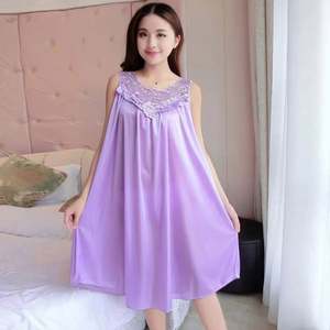 I-0566 Women's Sexy <b>Sleeveless</b> Sleepwear Nightgowns Summer Ladies Long Sleep Dress Female Pajamas <b>Nightdress</b> - Product Image 3