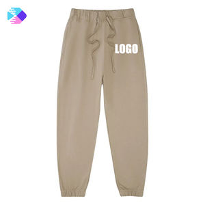 Pantalon de survêtement en coton 100% pour homme, 330g, lourd, broderie, jambe droite, décontracté, de haute qualité, pour un usage quotidien - Product Image 1