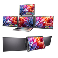 Producto patentado de 14 pulgadas ONE Cable Quad Monitor M1/M2/M3 Mac/Win Computadoras 60Hz Frecuencia de actualización Entrada USB Gaming Uso en la oficina